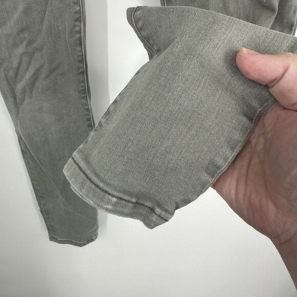 Madewell 9" High Rise Skinny Jean Size 26 Button Fly Garment Dyed Dried Olive - Picture 6 of 8